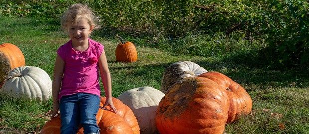 Child at Pumpkin Patch Garver Farm